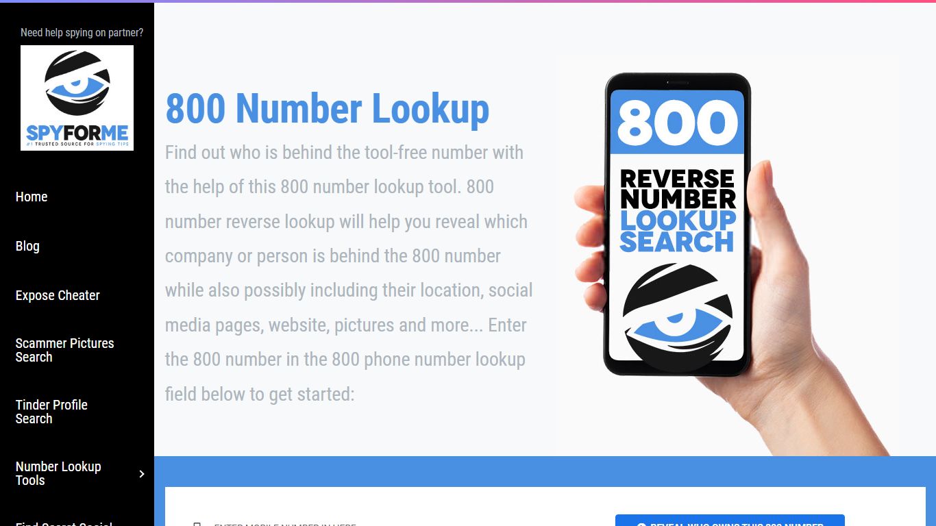 800 Number Lookup - Spy for Me